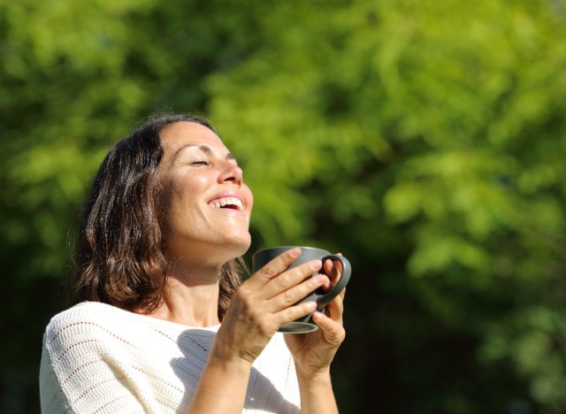 happy woman outdoors