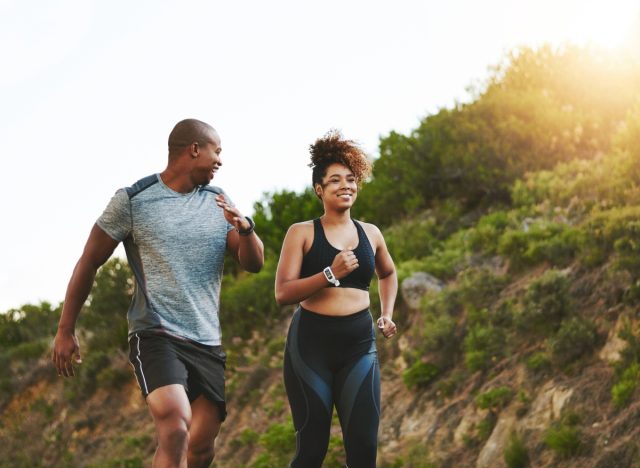 couples walking outdoors for fitness