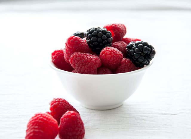 a bowl of fresh berries