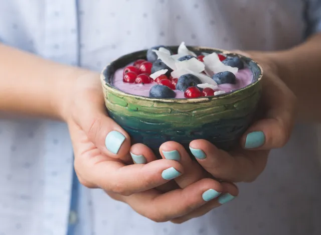 yogurt topped with fresh fruit