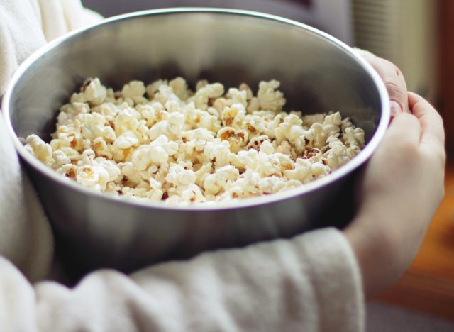 bowl of air-popped popcorn