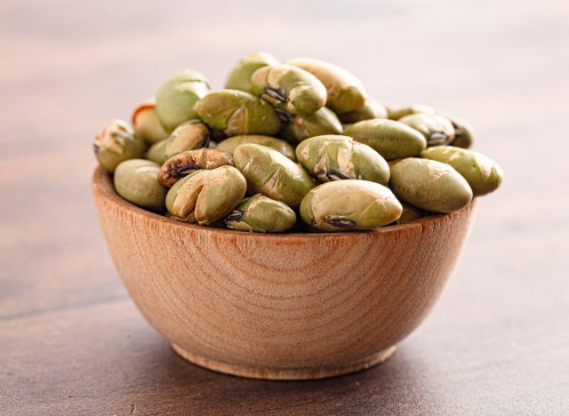roasted chickpeas and edamame