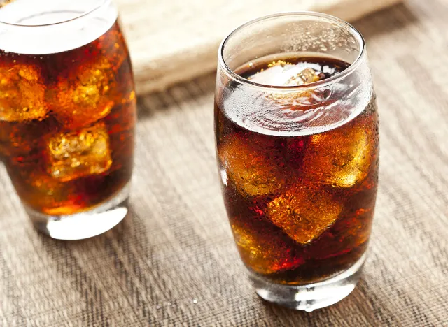 glasses of diet soda
