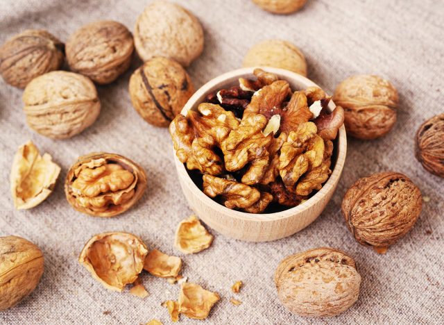 a pile of nutritious walnuts