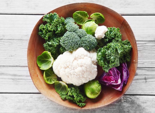 a colorful array of cruciferous vegetables