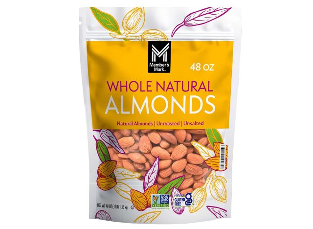 member's mark natural whole almonds