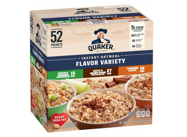 quaker instant oatmeal, variety pack