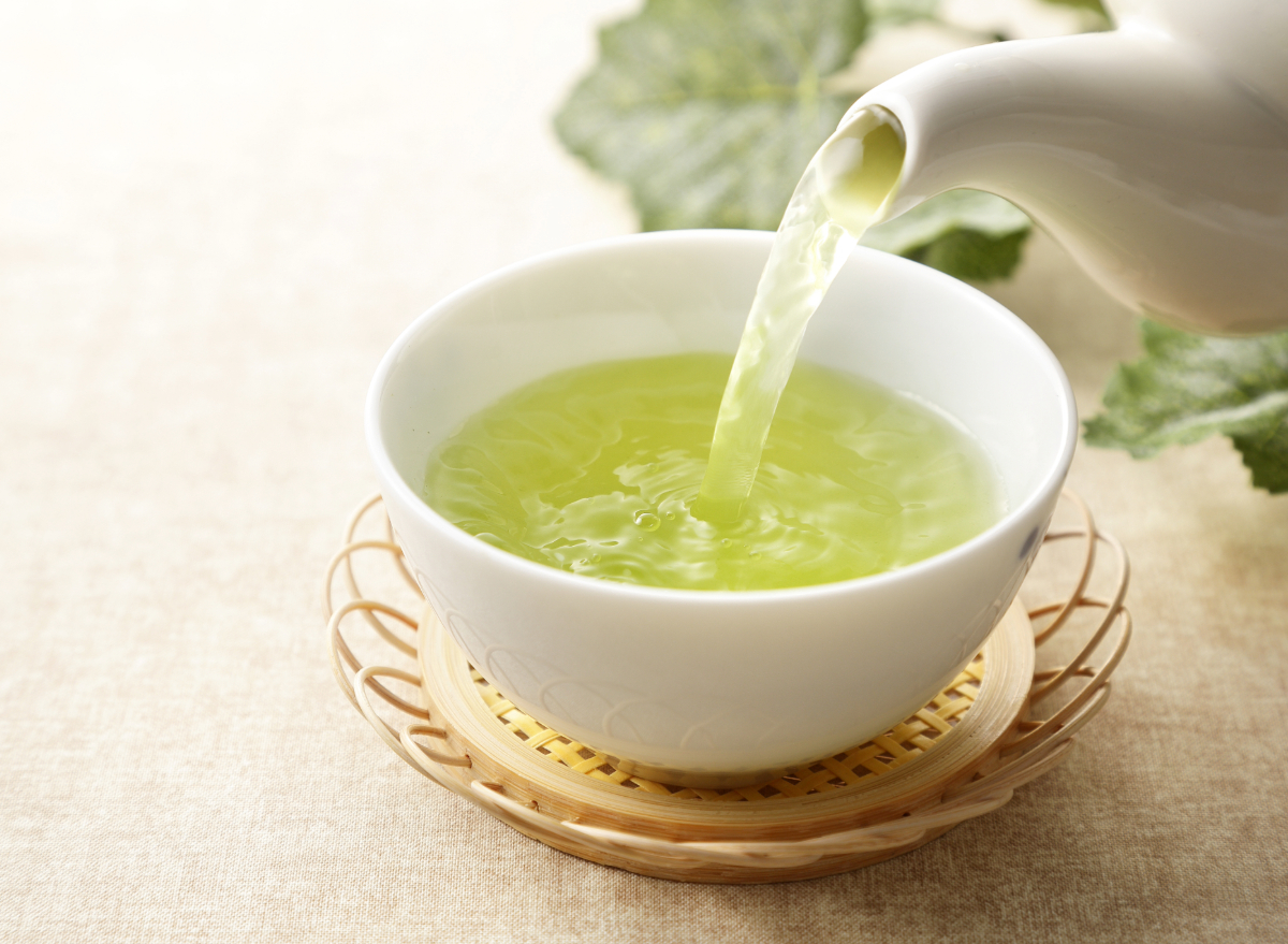 green tea that is poured