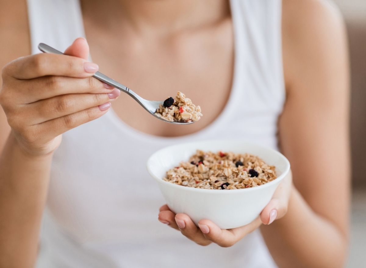 eat bucket of oatmeal