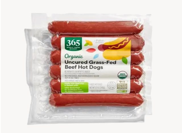 365 whole foods market organic beef hot dogs