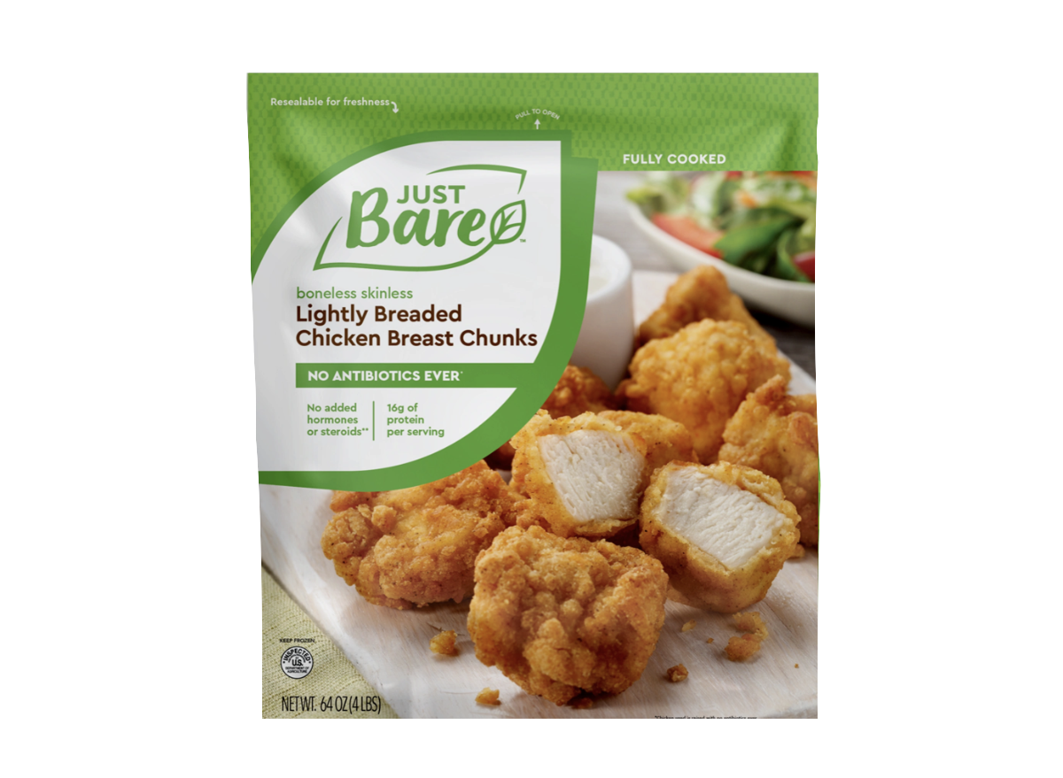 just bare lightly breaded chicken breast