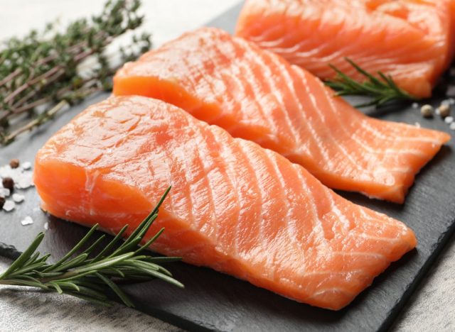 over 50? incorporate these seven foods to keep your body in fat-burning mode 1 raw salmon