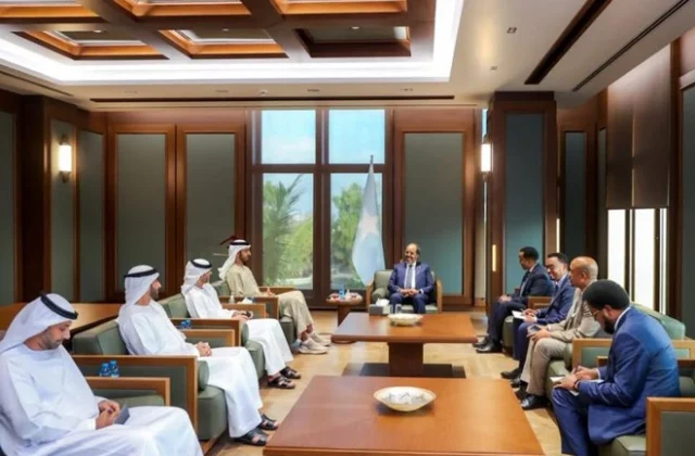 Somali Leader and UAE Official Discuss Strengthening Economic and Security Partnerships