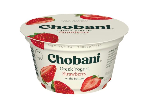 chobani strawberry on the bottom nonfat greek yogurt