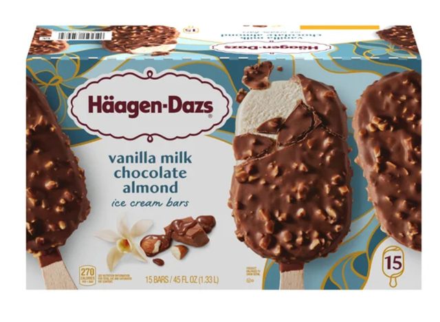 häagen-dazs vanilla milk chocolate almond bars