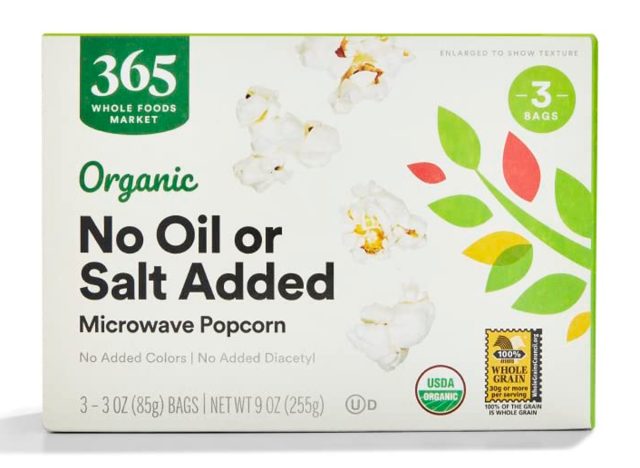365 by whole foods organic popcorn