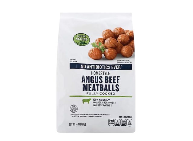 7 hearty meatballs crafted without any additives