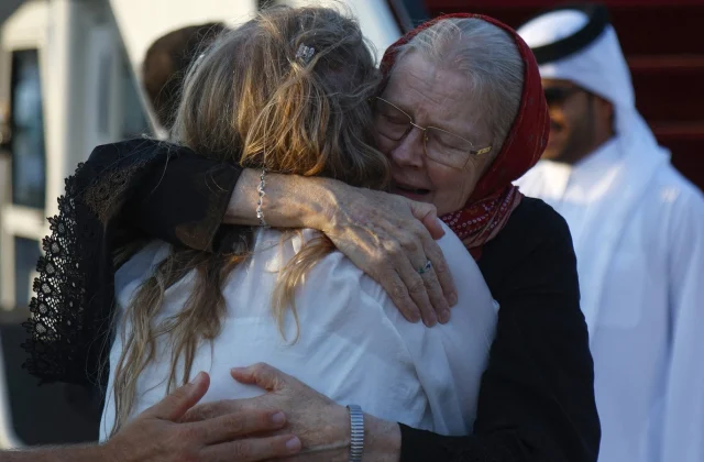 British couple reunite with family after release by the Taliban