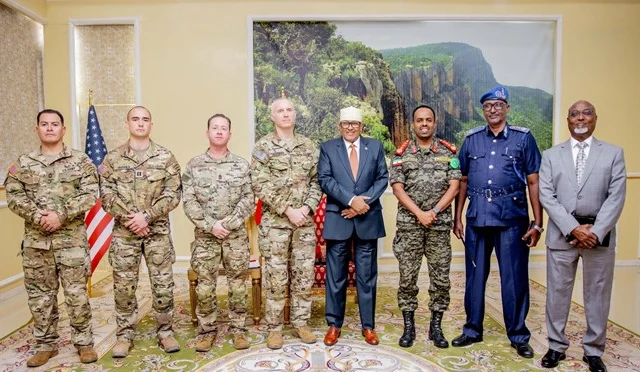 Senior U.S. military leaders meet with North Western State of Somalia president for talks