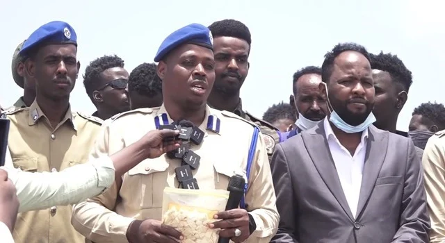 Somali police incinerate 250 cartons of seized narcotics in Mogadishu