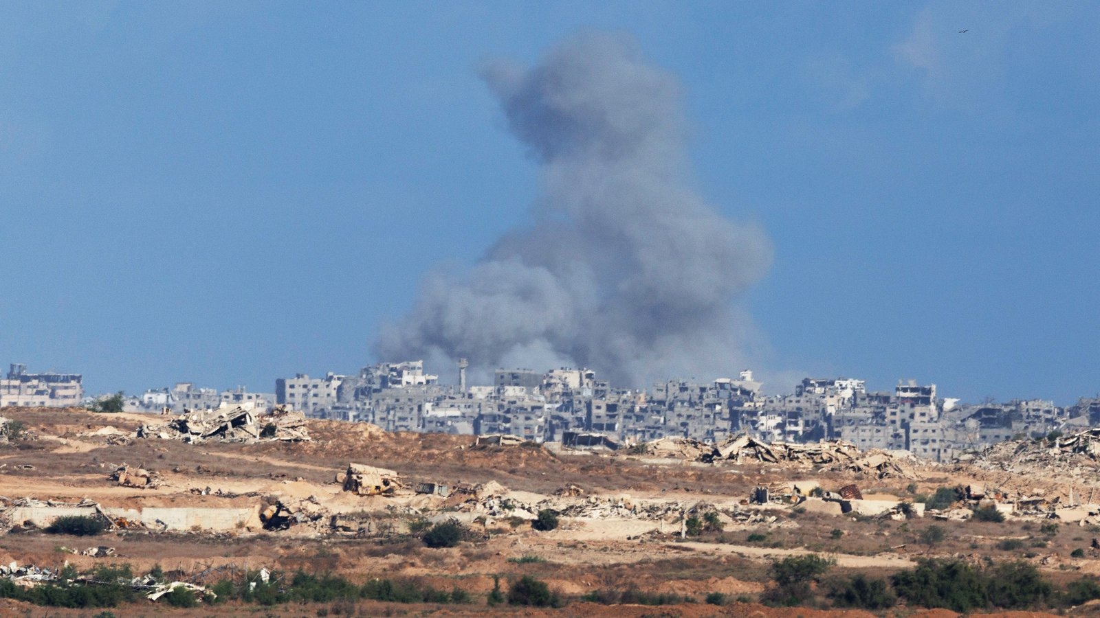 Israeli forces shell Gaza on war anniversary, Qatar says Trump plan will take work