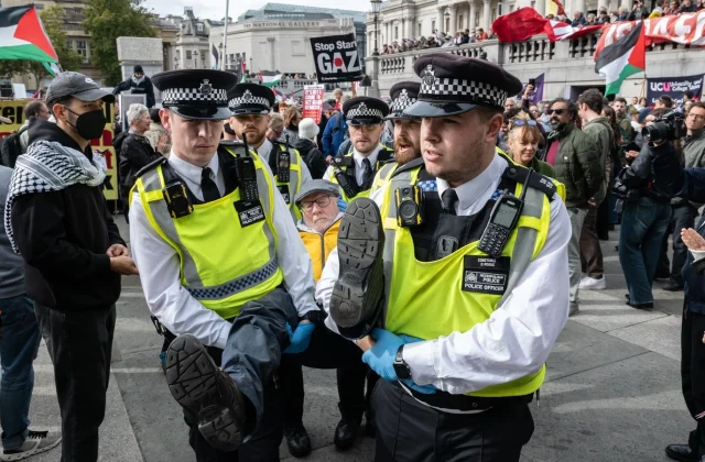 Police detain more than 350 at London pro-Palestine protest