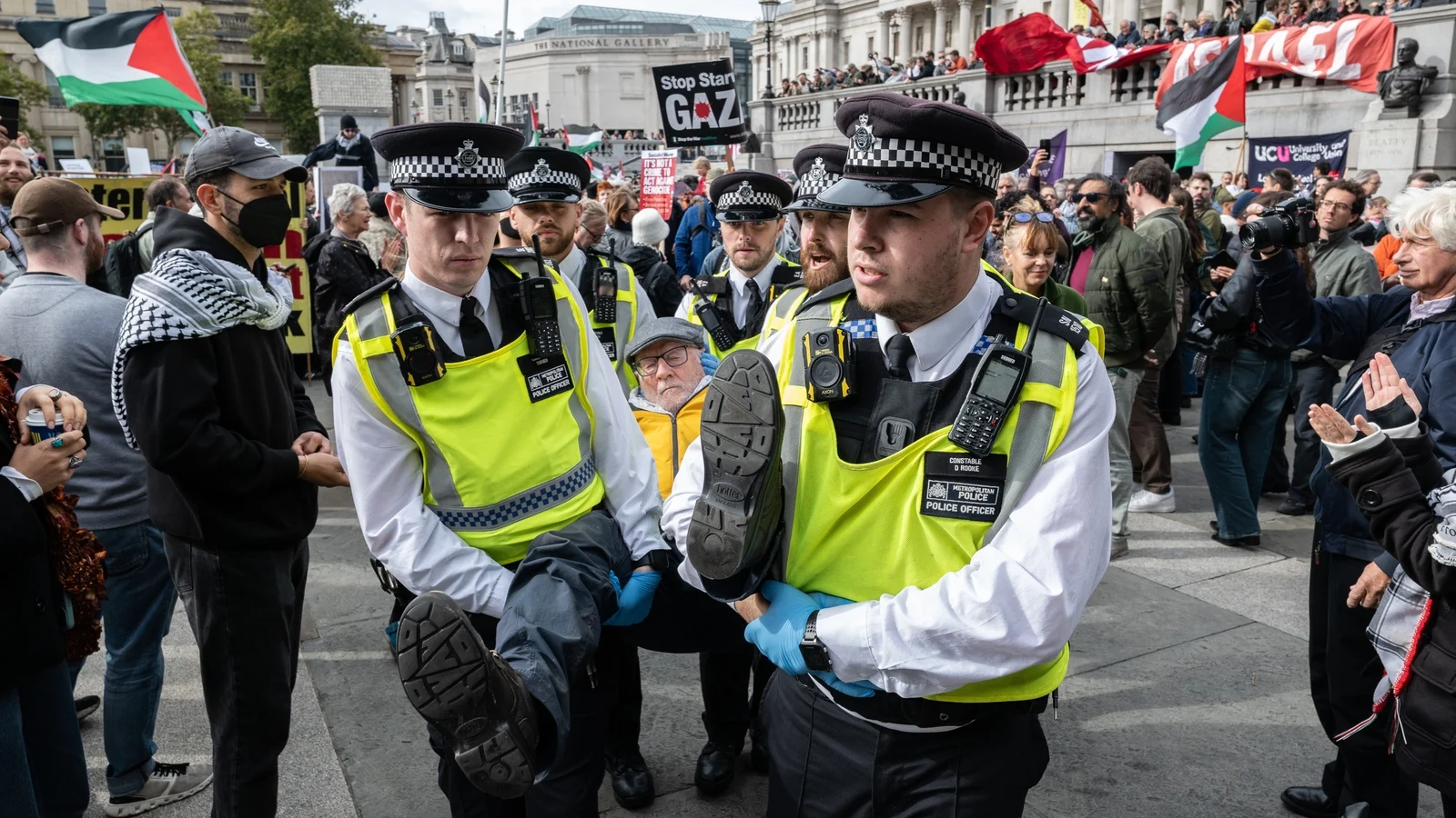 More than 350 people arrested at pro-Palestine protest in London