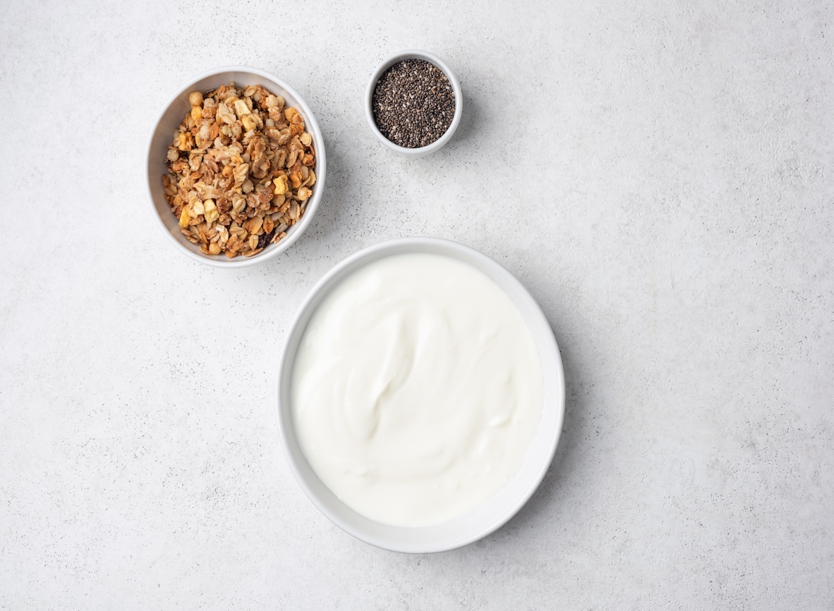 Greek yogurt with nuts or seeds