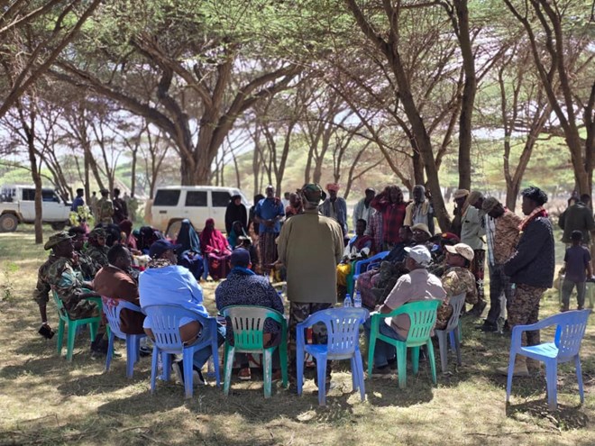 Puntland officials visit newly liberated Dhaadaar to assess security and boost troop morale