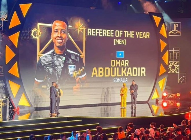 Somali referee Omar Abdulkadir Artan named CAF’s Best Male Referee for 2025