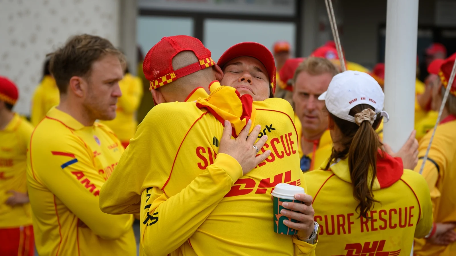 Australian lifeguards unite to honour victims of the Bondi Beach tragedy