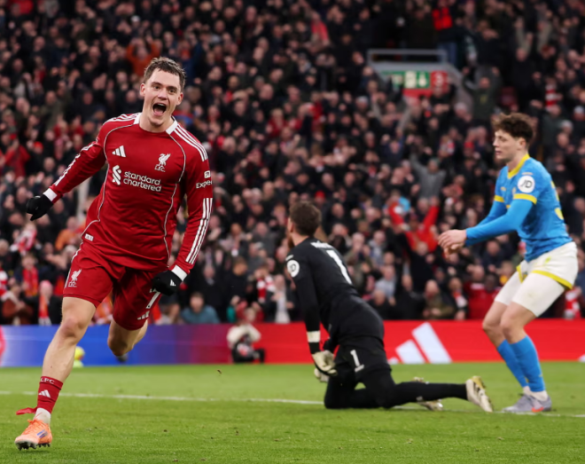 Florian Wirtz scores first Liverpool goal to edge Wolves on emotional day