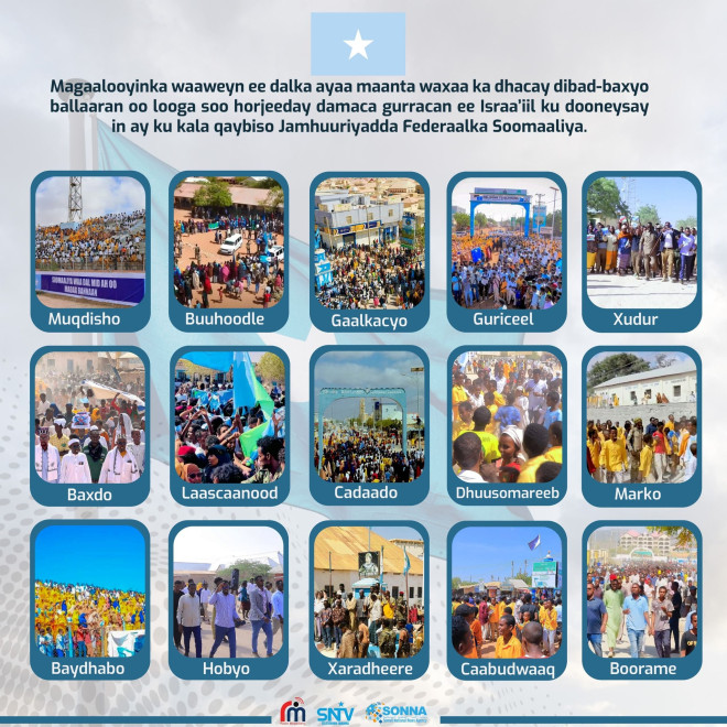 Nationwide Somali protests reject Israel’s move on North Western State of Somalia