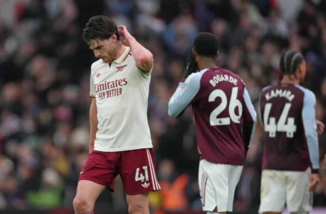 Premier League: Aston Villa stun Arsenal; Man City close gap, Liverpool held