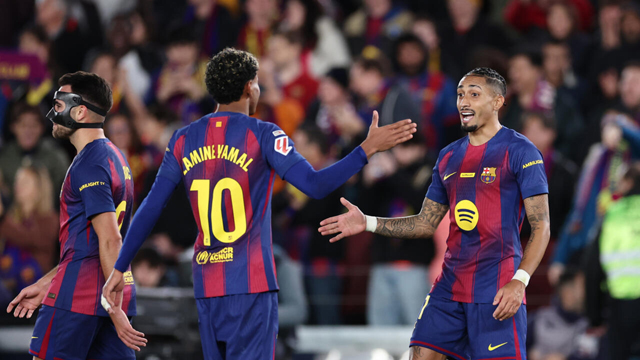 Raphinha Brace Puts Barcelona Seven Points Clear in La Liga