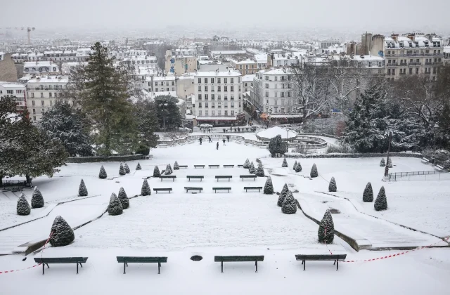 Deadly cold snap paralyzes European travel, leaving seven people dead