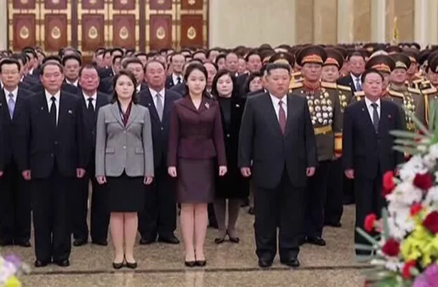 Kim Jong Un’s daughter makes public appearance at state mausoleum