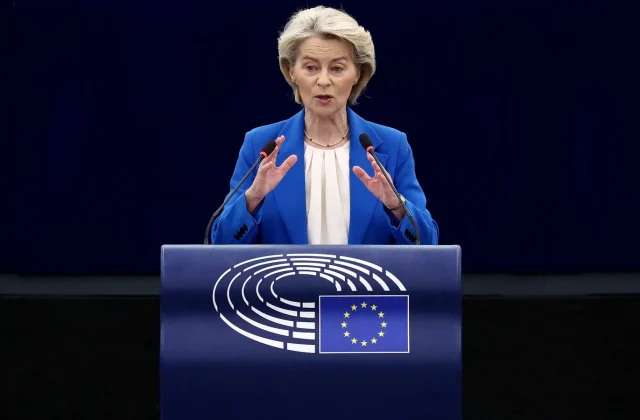 Live: Von der Leyen says Europe at crossroads as US threat looms