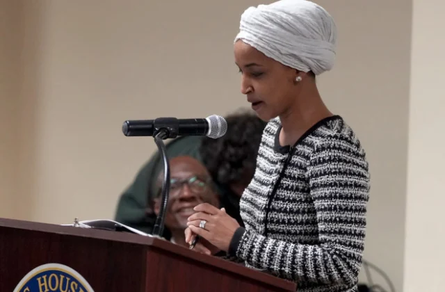 Man arrested for spraying unknown substance on Rep. Ilhan Omar during Minneapolis town hall