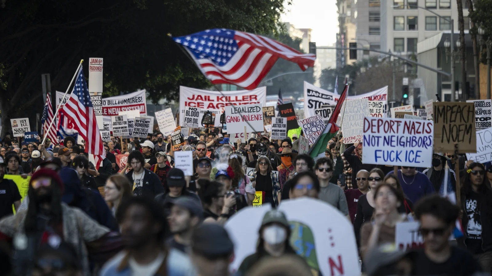 Protests spread nationwide after woman fatally shot by U.S. immigration agent