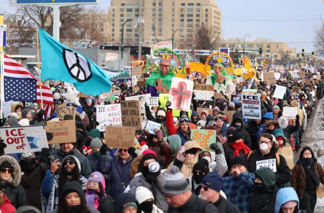 Protests sweep U.S. after ICE agent shoots woman, sparking outrage