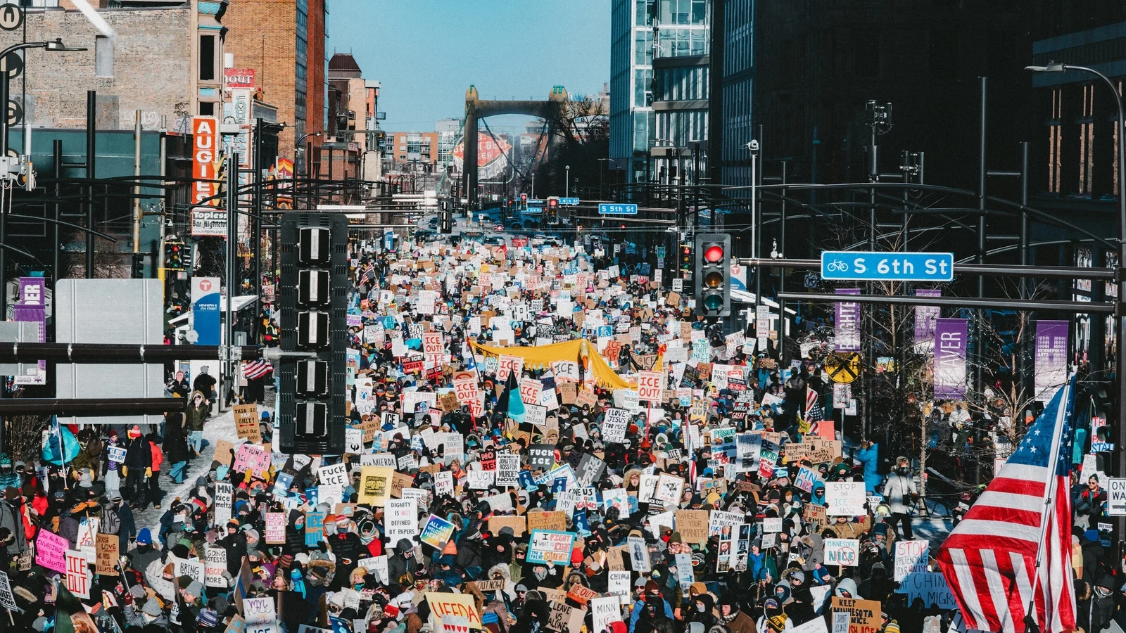 Thousands endure bitter cold at Minneapolis protest urging ICE to leave