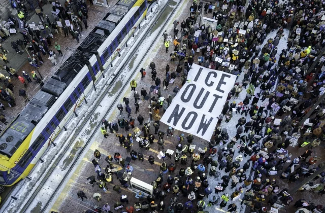 Thousands rally nationwide against U.S. immigration enforcement operations