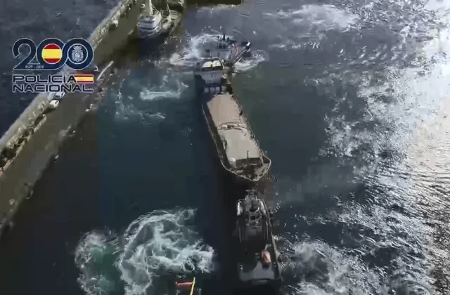 Watch: Spanish police intercept record 10 tonnes of cocaine in salt cargo