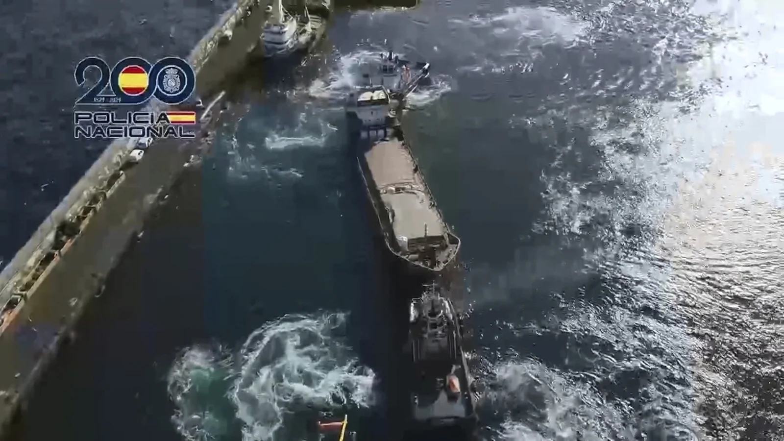 Watch: Spanish police intercept record 10 tonnes of cocaine in salt cargo