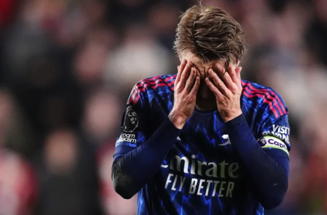 Arsenal’s Premier League title hopes dented by 1-1 draw at Brentford