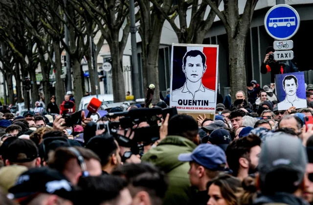 Beefed-up security at march honoring slain French far-right activist