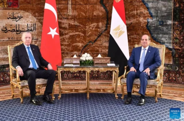 Egyptian and Turkish leaders discuss bilateral ties and regional issues, focusing on Gaza