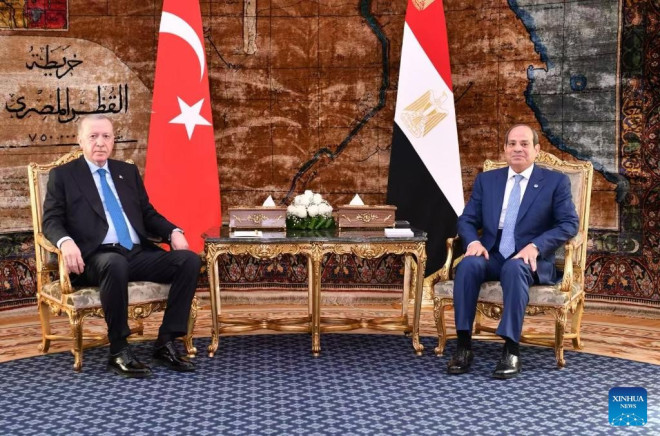 Egyptian and Turkish leaders discuss bilateral ties and regional issues, focusing on Gaza