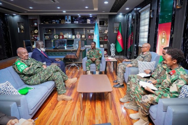 Somali National Army Chief, AUSSOM Leaders Meet to Speed Security Transition, Joint Operations